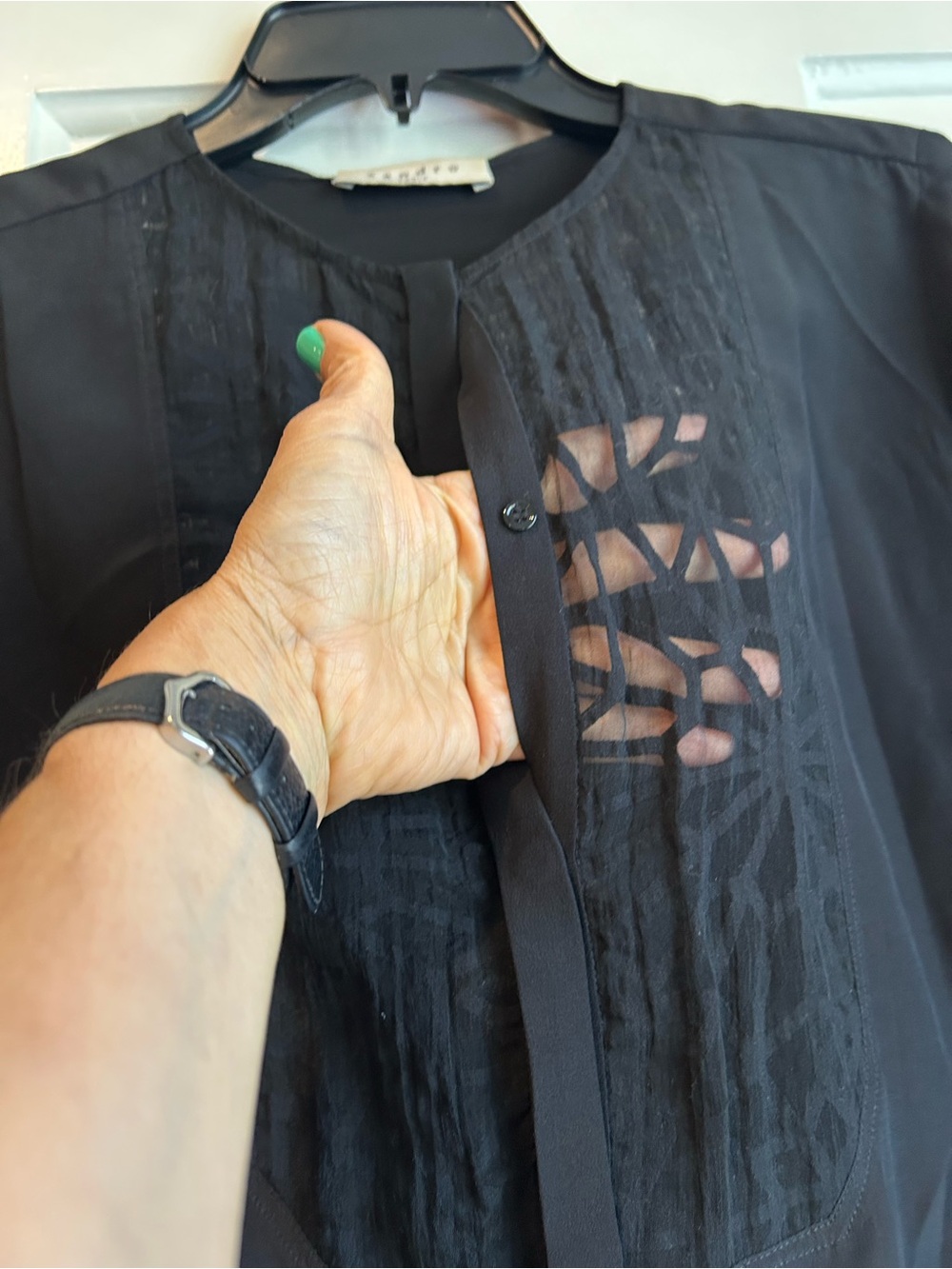 SANDRO button front blouse. - Picture 2 of 7